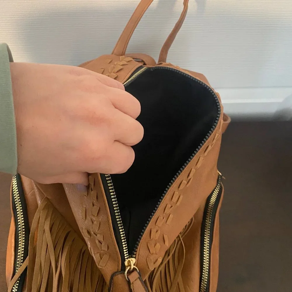 Stitched Fringe Backpack - Picture 6 of 6